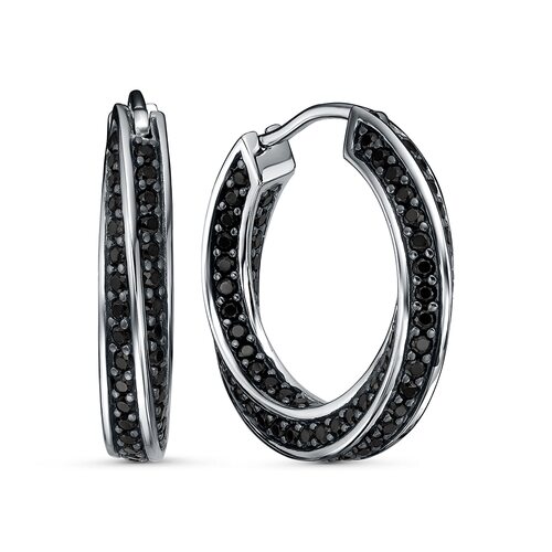 Серьги со шпинелью из серебра 925 пробы