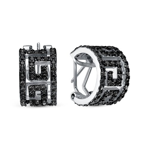 Серьги со шпинелью из серебра 925 пробы