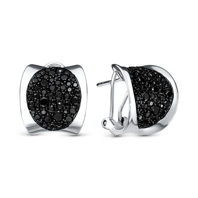 Серьги со шпинелью из серебра 925 пробы