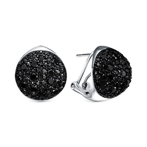 Серьги со шпинелью из серебра 925 пробы