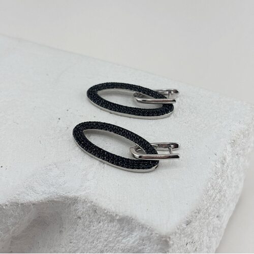 Серьги со шпинелью из серебра 925 пробы