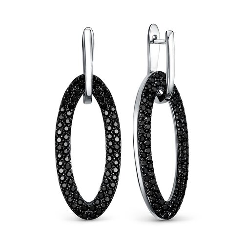 Серьги со шпинелью из серебра 925 пробы