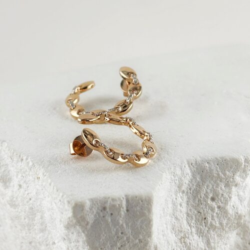 Серьги с бриллиантами из золота 585 пробы