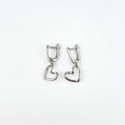 Серьги "Сердца" из серебра 925 пробы