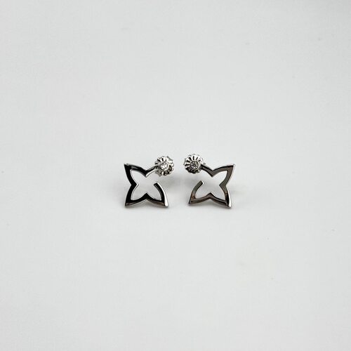 Серьги "Цветы" из серебра 925 пробы