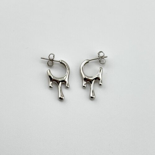 Серьги "Капли" из серебра 925 пробы