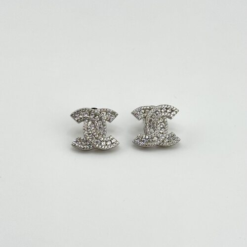 Серьги с фианитами из серебра 925 пробы