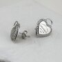 Серьги "Сердца" с фианитами из серебра 925 пробы арт. ER1108