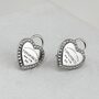 Серьги "Сердца" с фианитами из серебра 925 пробы арт. ER1108