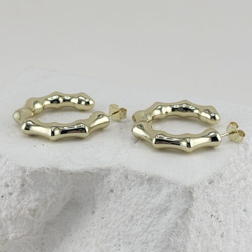 Серьги из серебра 925 пробы с позолотой