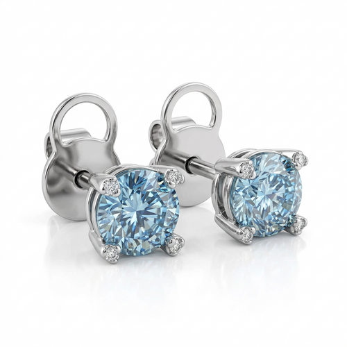 Серьги с фианитами из серебра 925 пробы