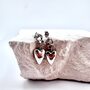Серьги "Сердца" с фианитами из серебра 925 пробы арт. ER1178