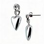 Серьги "Сердца" с фианитами из серебра 925 пробы арт. ER1178