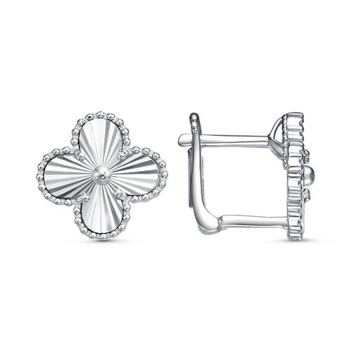 Серьги "Клевер" из серебра 925 пробы