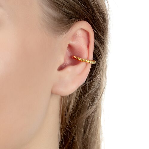 Серьга из серебра 925 пробы с позолотой