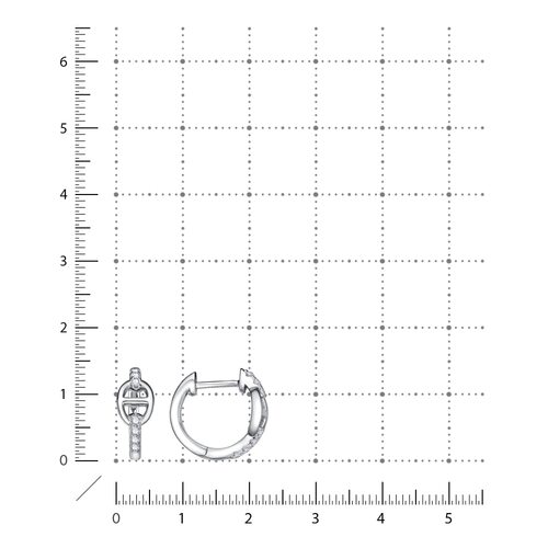 Серьги с фианитом из серебра 925 пробы