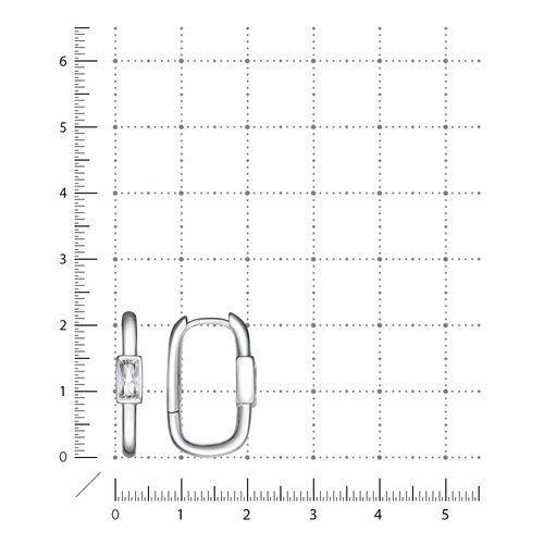 Серьги с фианитами из серебра 925 пробы