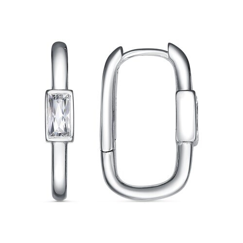 Серьги с фианитами из серебра 925 пробы