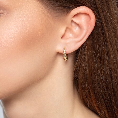 Серьги из серебра 925 пробы с позолотой