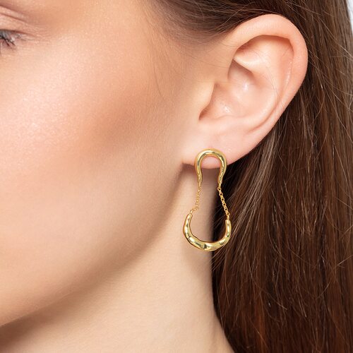 Серьги из серебра 925 пробы с позолотой