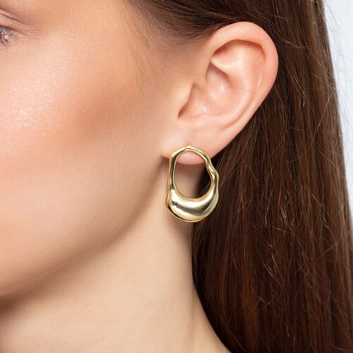 Серьги из серебра 925 пробы с позолотой