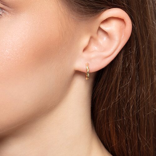 Серьги из серебра 925 пробы с позолотой