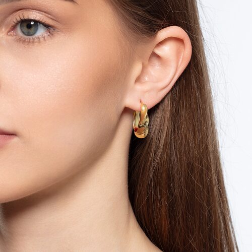 Серьги из серебра 925 пробы с позолотой