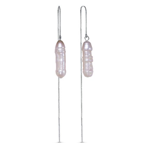 Серьги с жемчугом из серебра 925 пробы
