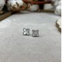 Серьги "Цветы" с перламутром из серебра 800 пробы арт. ER804