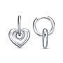 Серьги "Сердца" из серебра 925 пробы арт. ER809