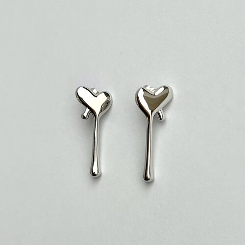 Серьги "Сердца" из серебра 925 пробы
