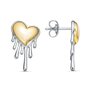 Серьги "Сердца" из серебра 925 пробы с позолотой арт. ER820