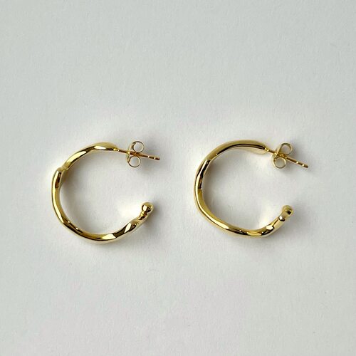 Серьги из серебра 925 пробы с позолотой