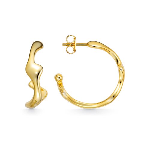 Серьги из серебра 925 пробы с позолотой