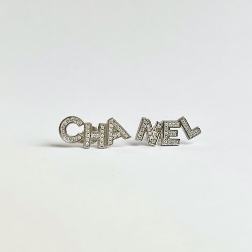 Серьги с фианитами из серебра 925 пробы