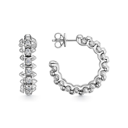 Серьги с фианитами из серебра 925 пробы