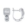 Серьги с фианитами из серебра 925 пробы