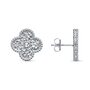 Серьги "Клевера" из серебра 925 пробы