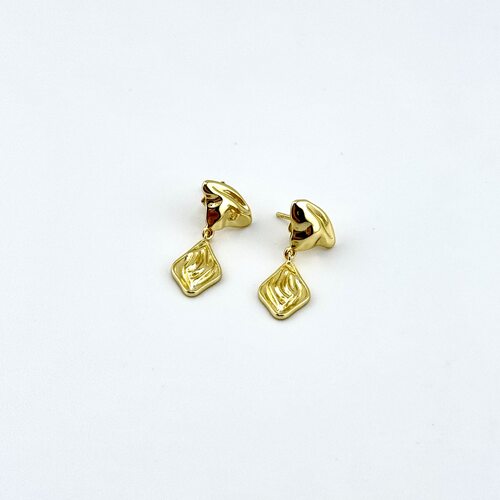 Серьги из серебра 925 пробы с позолотой