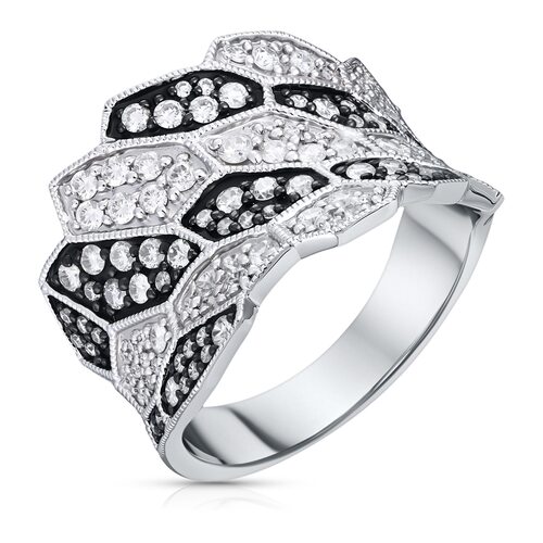 Кольцо с бриллиантами из белого золота 585 пробы