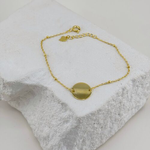 Браслет из серебра 925 пробы с позолотой