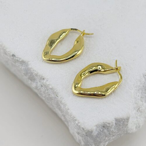 Серьги из серебра 925 пробы с позолотой