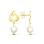 Серьги с жемчугом из серебра 925 пробы с позолотой арт. HAE0854