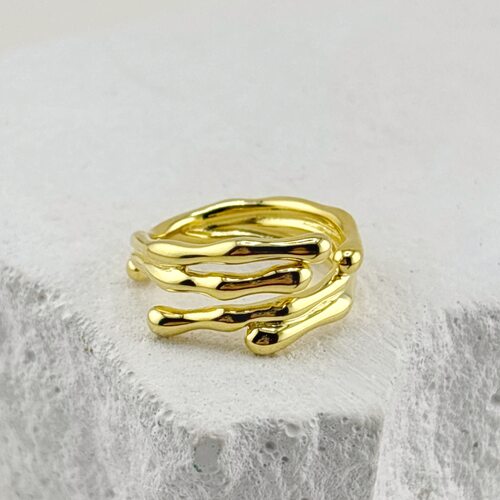 Кольцо из серебра 925 пробы с позолотой