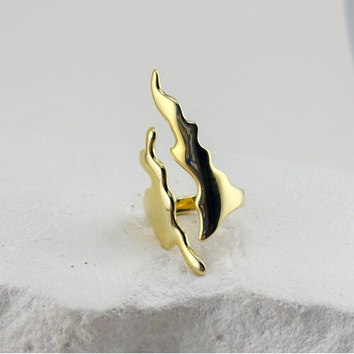 Кольцо из серебра 925 пробы с позолотой арт. HAR0234