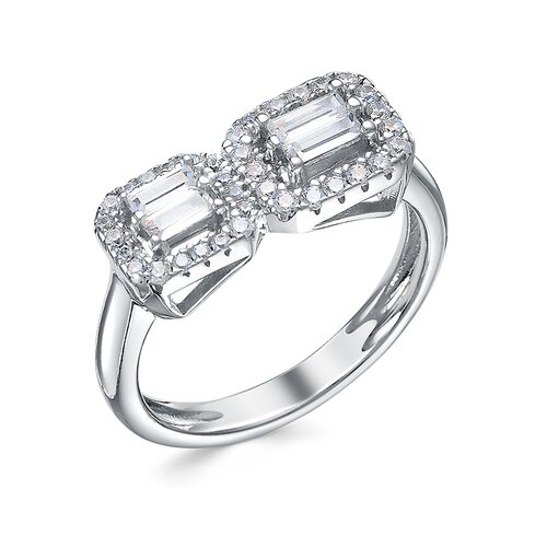 Кольцо с фианитами из серебра 925 пробы