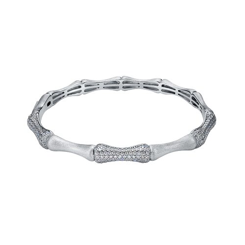 Браслет с фианитами из серебра 925 пробы