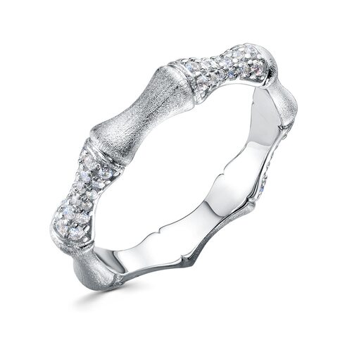 Кольцо с фианитами из серебра 925 пробы