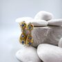 Серьги с бирюзой из серебра 925 пробы с позолотой арт. HPHT0044-E6