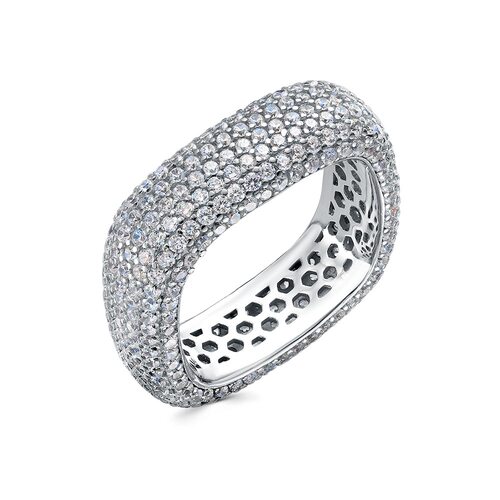 Кольцо с фианитами из серебра 925 пробы